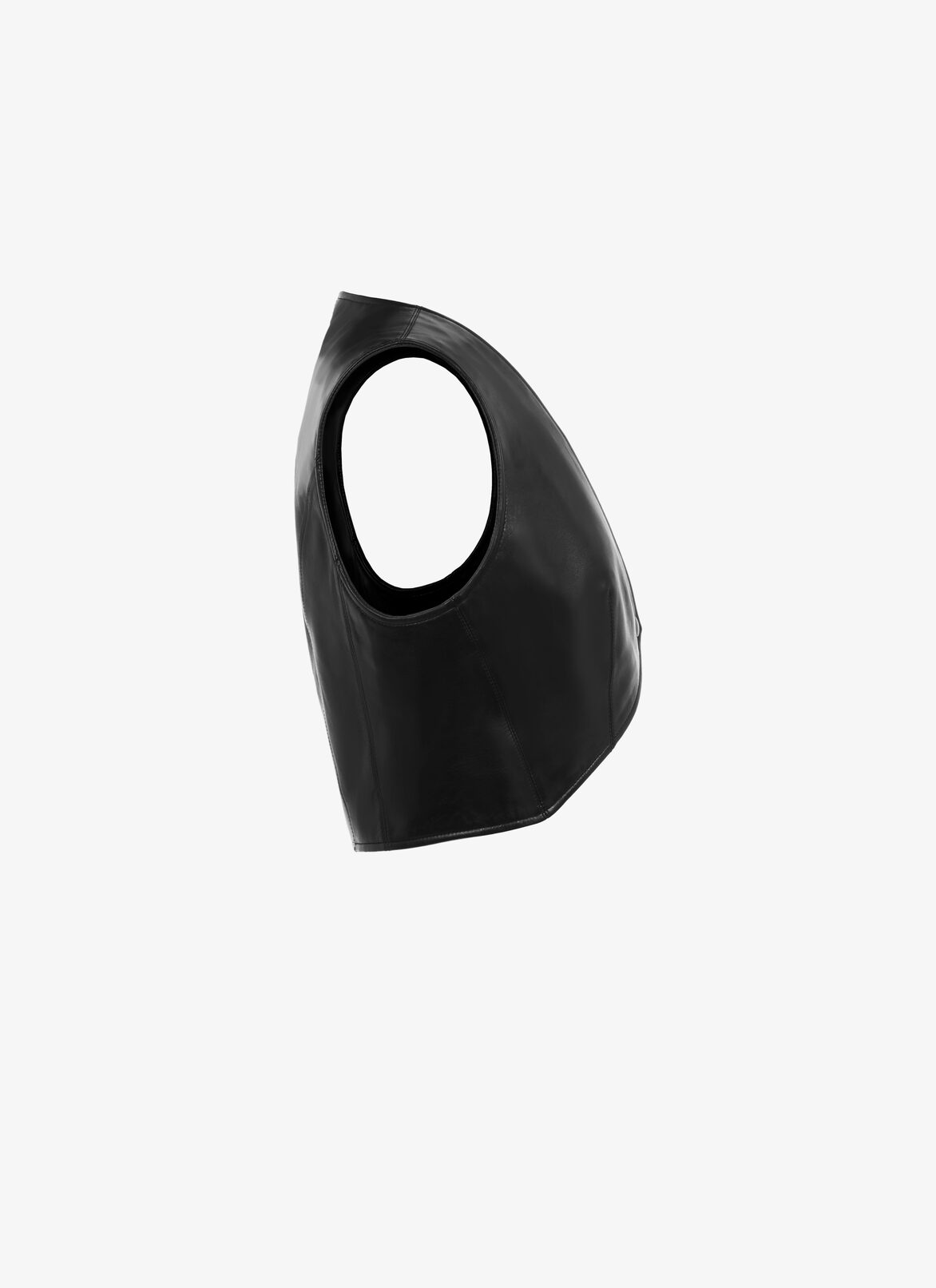 Geometric Lambskin Vest ALAÏA BLACK GEOMETRIC LAMBSKIN VEST